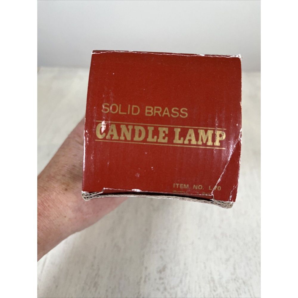 Solid Brass Vintage Electric Window Pane 9 Inch Candle Christmas or Decoration - Picture 5 of 9